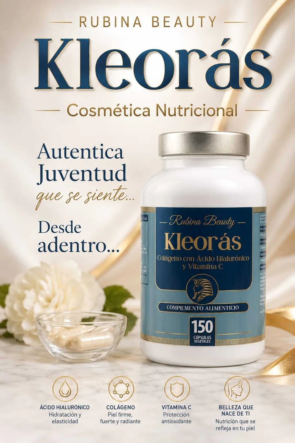 KLEORÀS - Ácido Hialurónico, colágeno y vitamina C