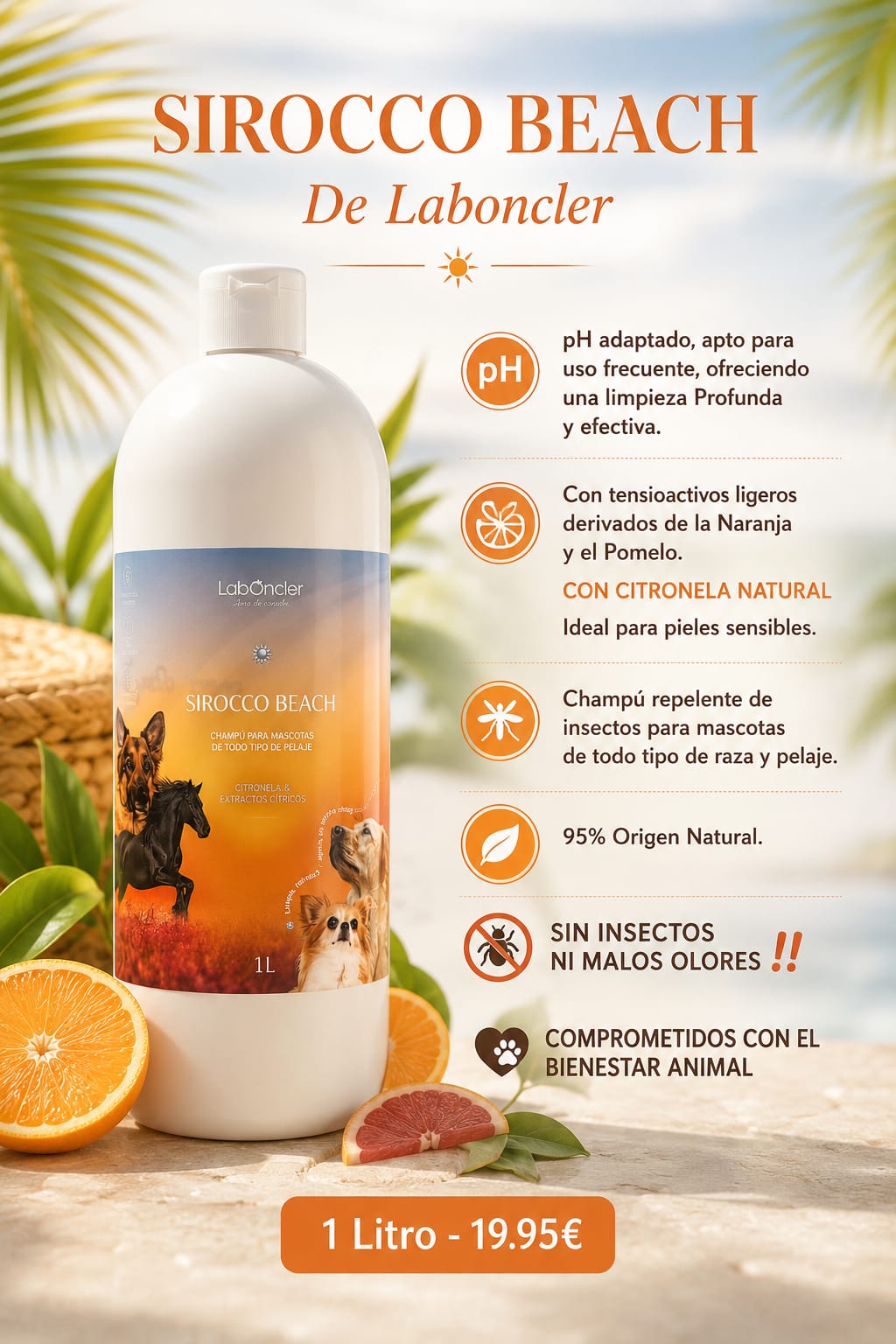 SIROCCO BEACH - Champú de Perros de Origen Natural