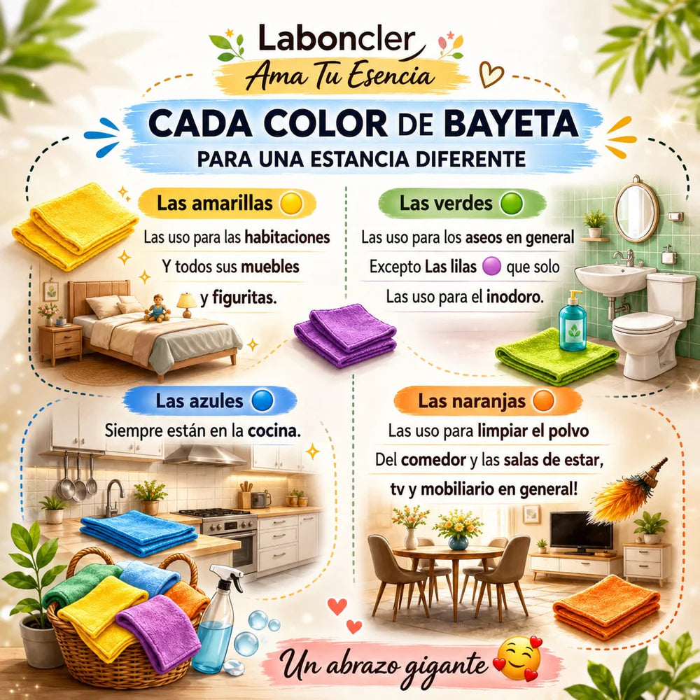 SET DOBLE BAYETAS RUTINA ANTI CONTAMINACIÓN CRUZADA 2 DE CADA COLOR